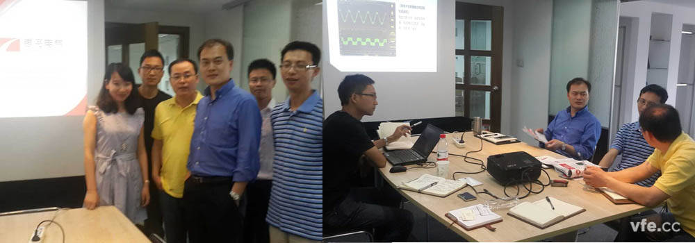 與金凱博電子有限公司公司工作人員技術(shù)交流現場(chǎng) 與金凱博電子有限公司公司工作人員技術(shù)交流現場(chǎng)