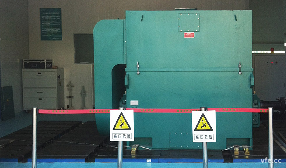 05 正在進(jìn)行能效計量檢測的高壓三相異步電動(dòng)機