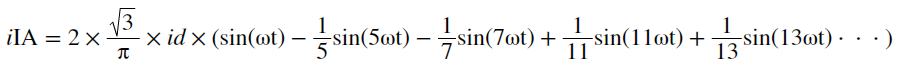 第一整流橋網(wǎng)側電流傅里葉級數展開(kāi)