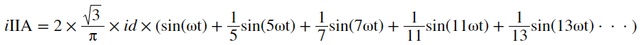 第二整流橋網(wǎng)側電流傅里葉級數展開(kāi)