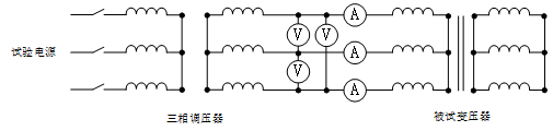 三相變壓器短路試驗原理圖 三相變壓器短路試驗原理圖