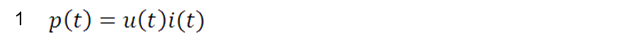 瞬時(shí)功率計算公式