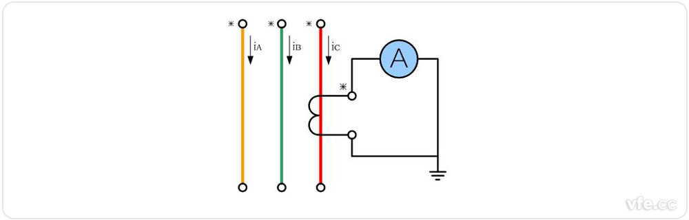 單臺電流互感器接線(xiàn)圖