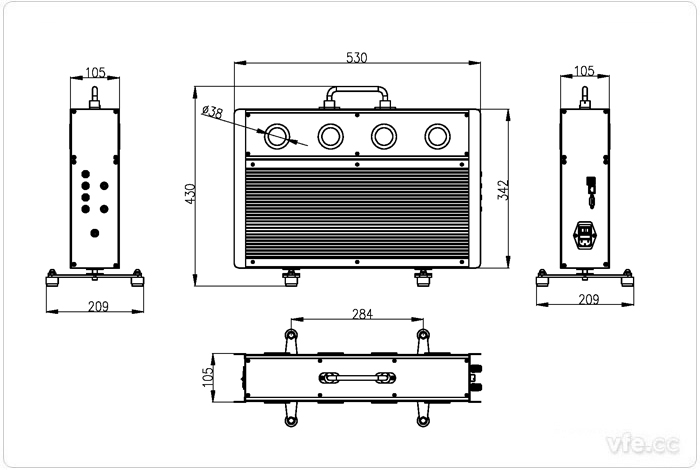 EV3000新能源汽車(chē)驅動(dòng)系統一體化綜合測試儀尺寸圖 EV3000新能源汽車(chē)驅動(dòng)系統一體化綜合測試儀尺寸圖