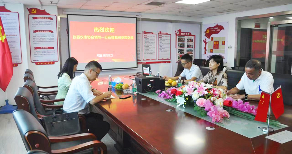 湖南省儀器儀表行業(yè)協(xié)會(huì )秘書(shū)長(cháng)徐振軒一行蒞臨銀河電氣調研