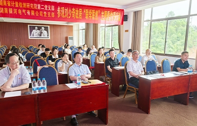 湖南銀河電氣與湖南省計量檢測研究院聯(lián)合舉辦劉少奇故居“聯(lián)學(xué)聯(lián)創(chuàng  )”主題黨課活動(dòng)